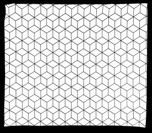 POSZEWKA JASIEK WZÓR GEOMETRYCZNY SZEŚCIANY NA BIAŁYM TLE TKANINA BAWEŁNA 