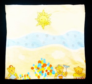 POSZEWKA JASIEK WZÓR DZIECIĘCY MISIE NA PLAŻY TKANINA BAWEŁNA