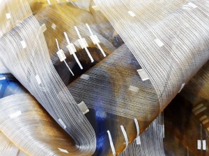 MODNA ORGANTYNA W PIĘKNYM POŁĄCZENIU BEŻU BRĄZU ORAZ KOLORU NIEBIESKIEGO WYSOKOŚĆ 260 CM PRODUCENT POLONTEX CZĘSTOCHOWA