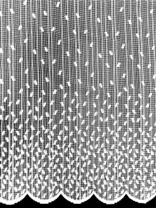 FIRANA ZAZDROSTKA ŻAKARD KOLOR BIAŁY PIĘKNY WZÓR RETRO VINTAGE WYSOKOŚĆ 70 CM 90 CM PRODUCENT POLONTEX CZĘSTOCHOWA