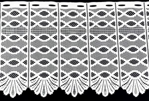 STYLOWA PANELOWA ZAZDROSTKA ŻAKARD RETRO KOLOR BIAŁY Z PRZEPIĘKNYM ORNAMENTEM WYSOKOŚĆ 40 CM 60 CM PRODUCENT POLONTEX CZĘSTOCHOWA