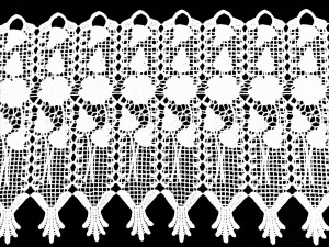 BARDZO ELEGANCKA ZAZDROSTKA Z GIPIURY W KOLORZE BIAŁYM Z PRZEPIĘKNYM ORNAMENTEM WYSOKOŚĆ 40 CM 