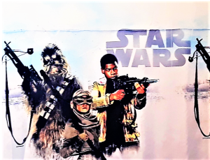 FIRANKA WOAL MOTYW DZIECIĘCY WZÓR STAR WARS GWIEZDNE WOJNY WYSOKOŚĆ 160 CM PRODUCENT POLONTEX CZĘSTOCHOWA