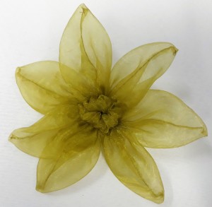 DEKORACJA DO FIRAN KWIATEK W KOLORZE CYTRYNY